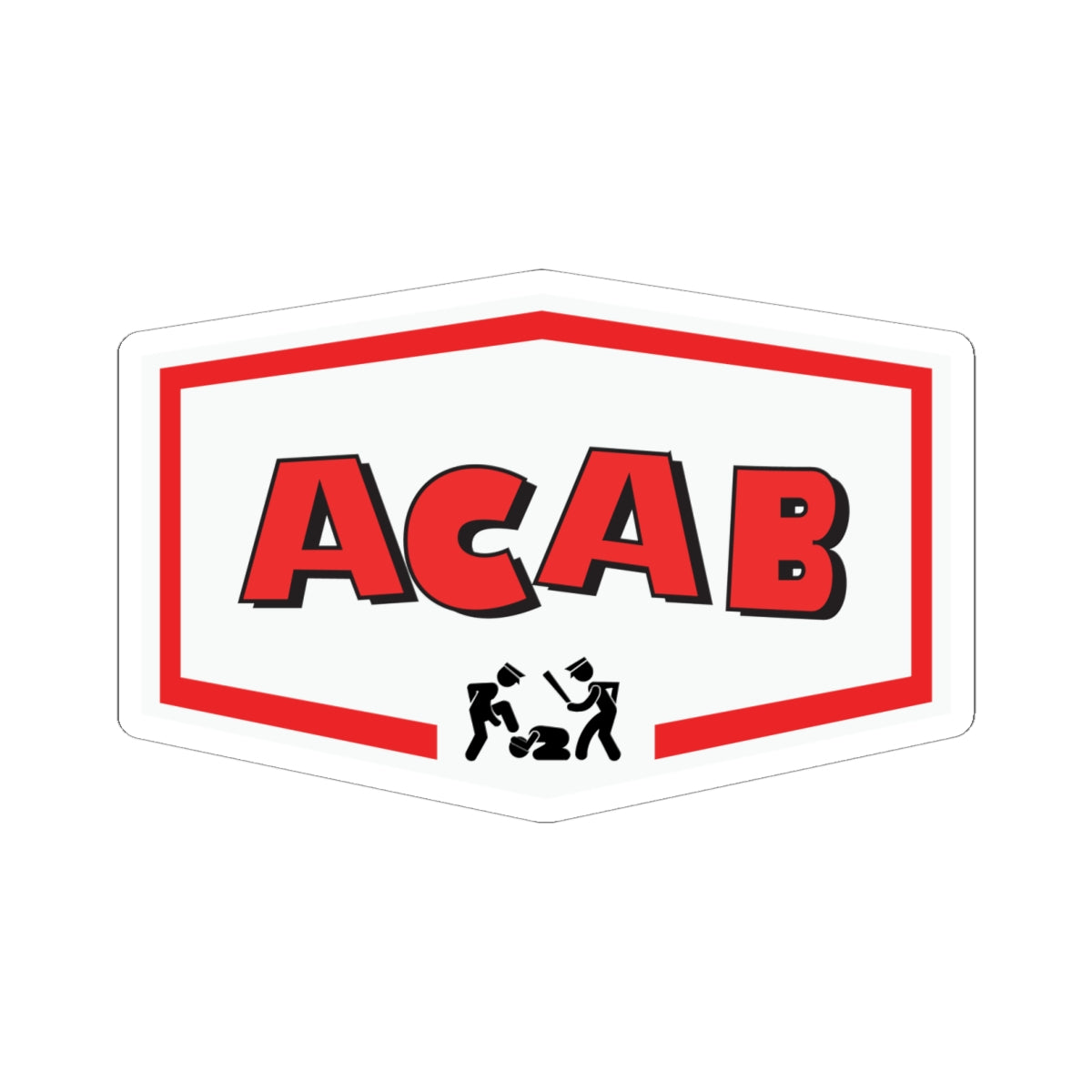 ACAB - Autocollant découpé au baiser