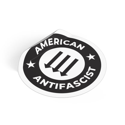 Autocollants ronds en vinyle antifasciste américain