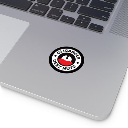 Oligargle Deez Nutz – Round Vinyl Sticker