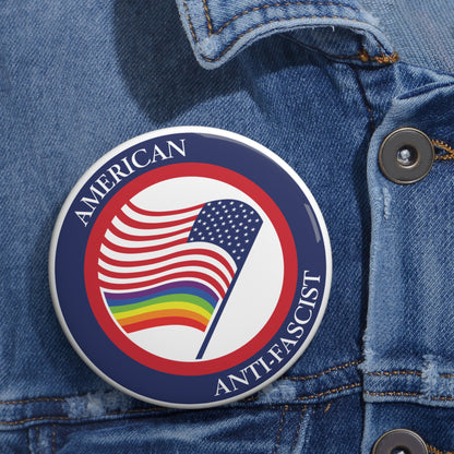 American Anti-Fascist Pin Button