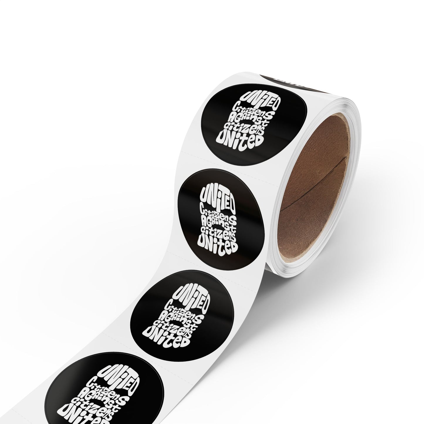 United Citizens Against Citizens United – Round Sticker Label Rolls - Anti Trump No Kings Protest Decal