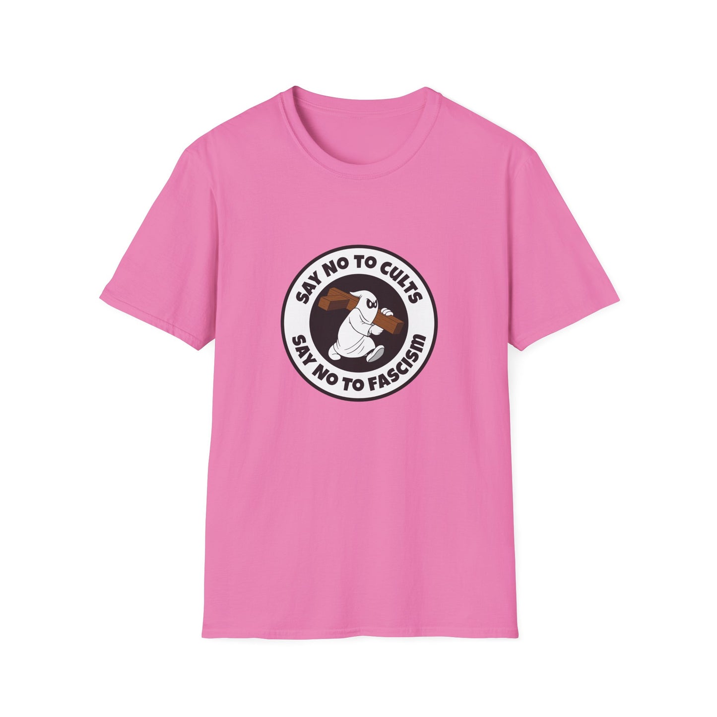 Say No to Cults – Anti-Fascism Satire T-Shirt