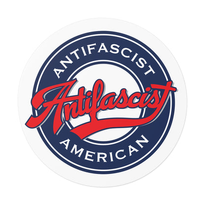 Antifascist American - Round Vinyl Stickers