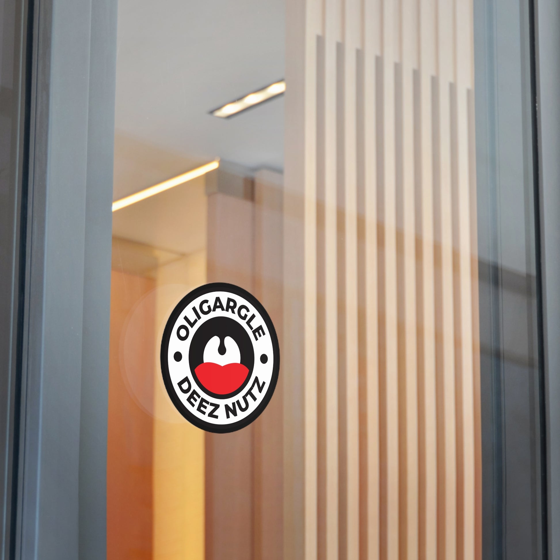 Oligargle Deez Nutz – Round Vinyl Sticker