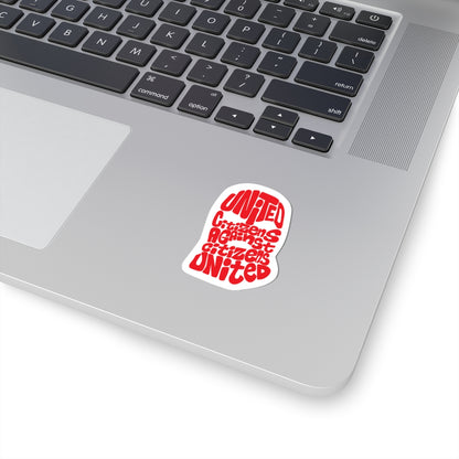 United Citizens Against Citizens United Balaclava - Kiss-Cut Sticker - Free Oppression