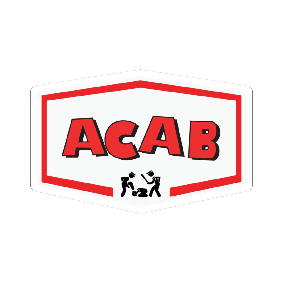 ACAB - Autocollant découpé au baiser