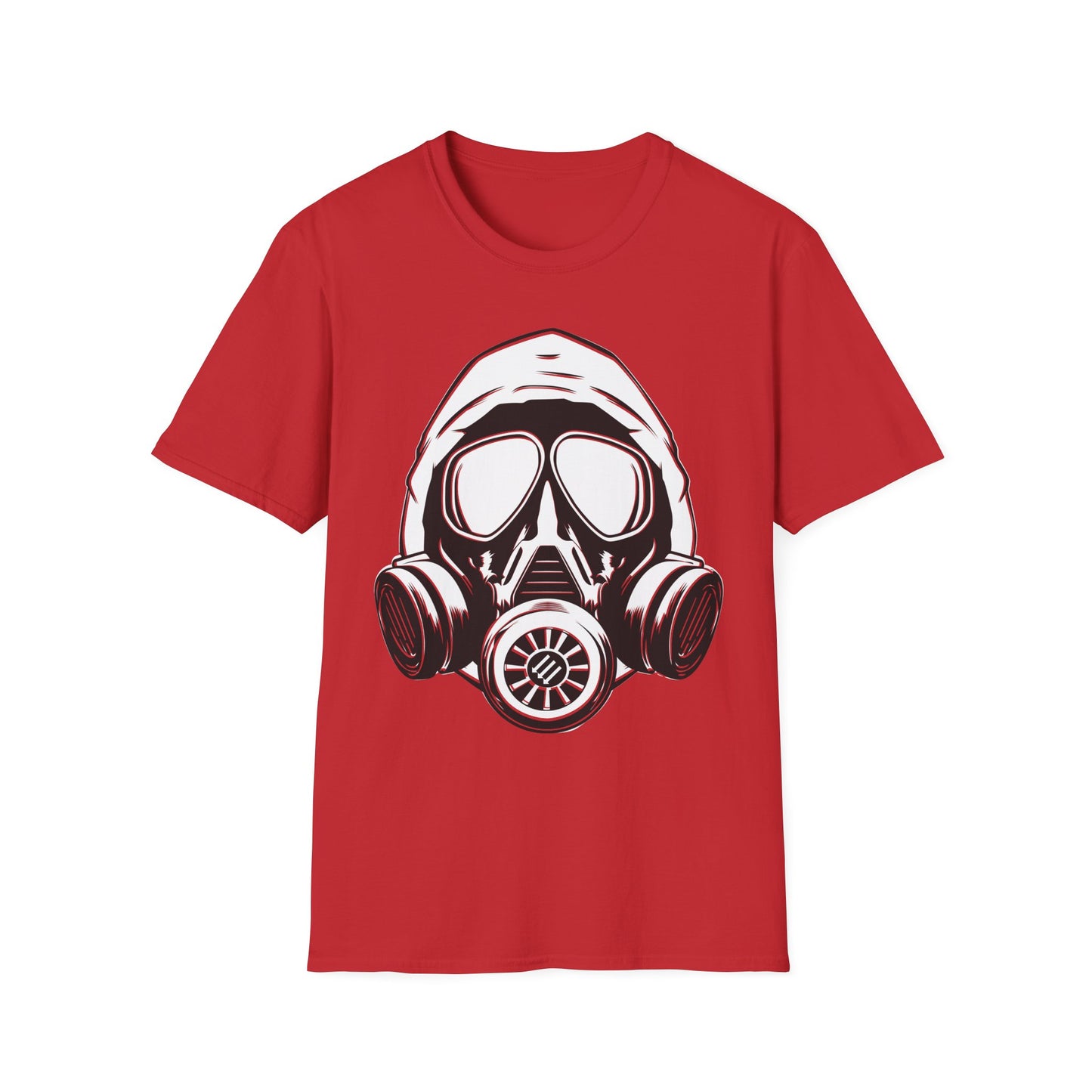 Hooded Antifa Gasmask Three Arrows T-shirt