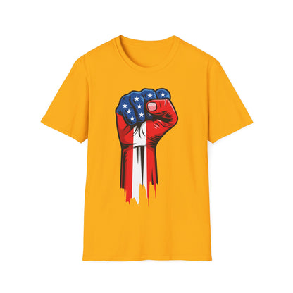 American Painted Hand – Patriotic Protest & Democracy T-Shirt