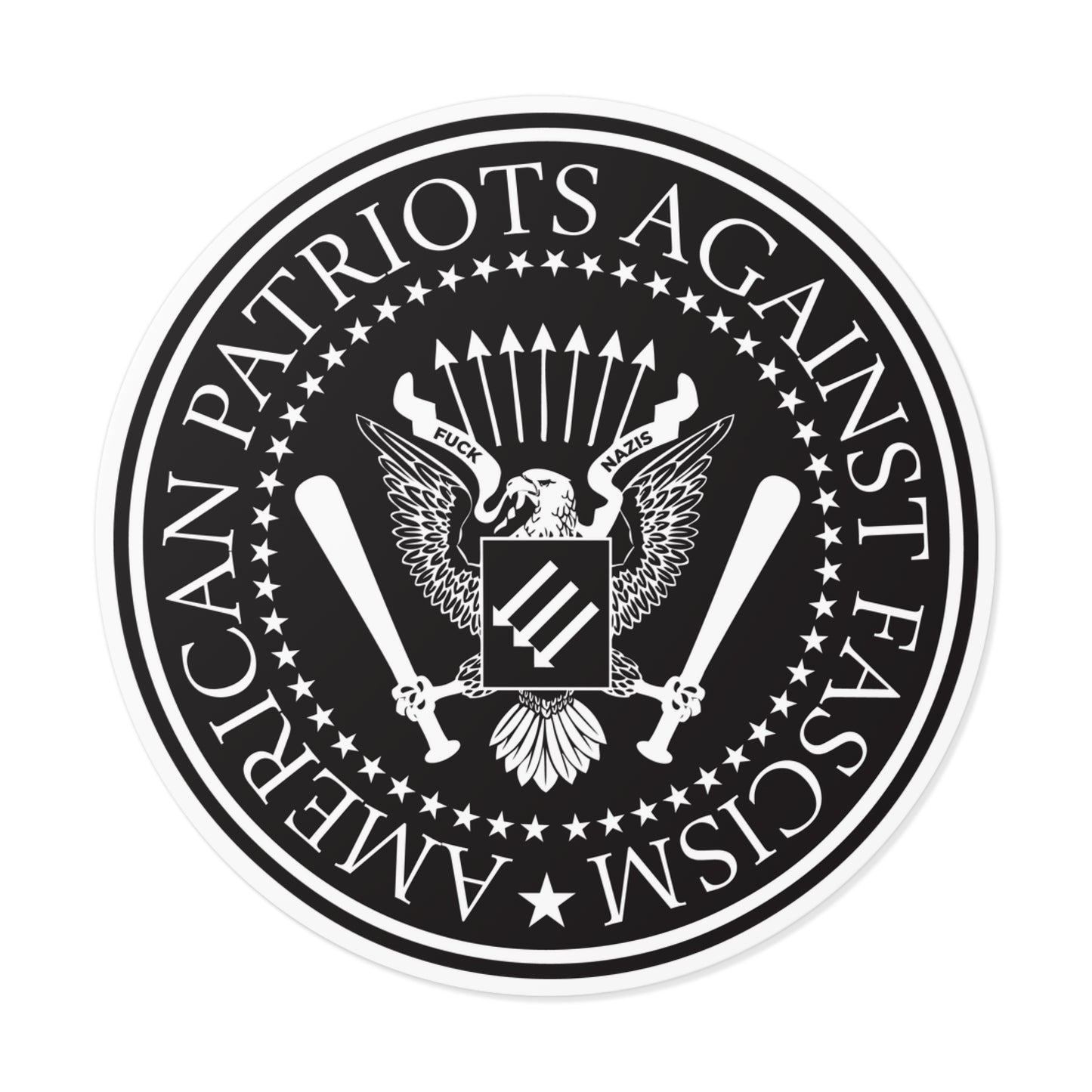 American Patriots Against Fascism – Round Vinyl Sticker