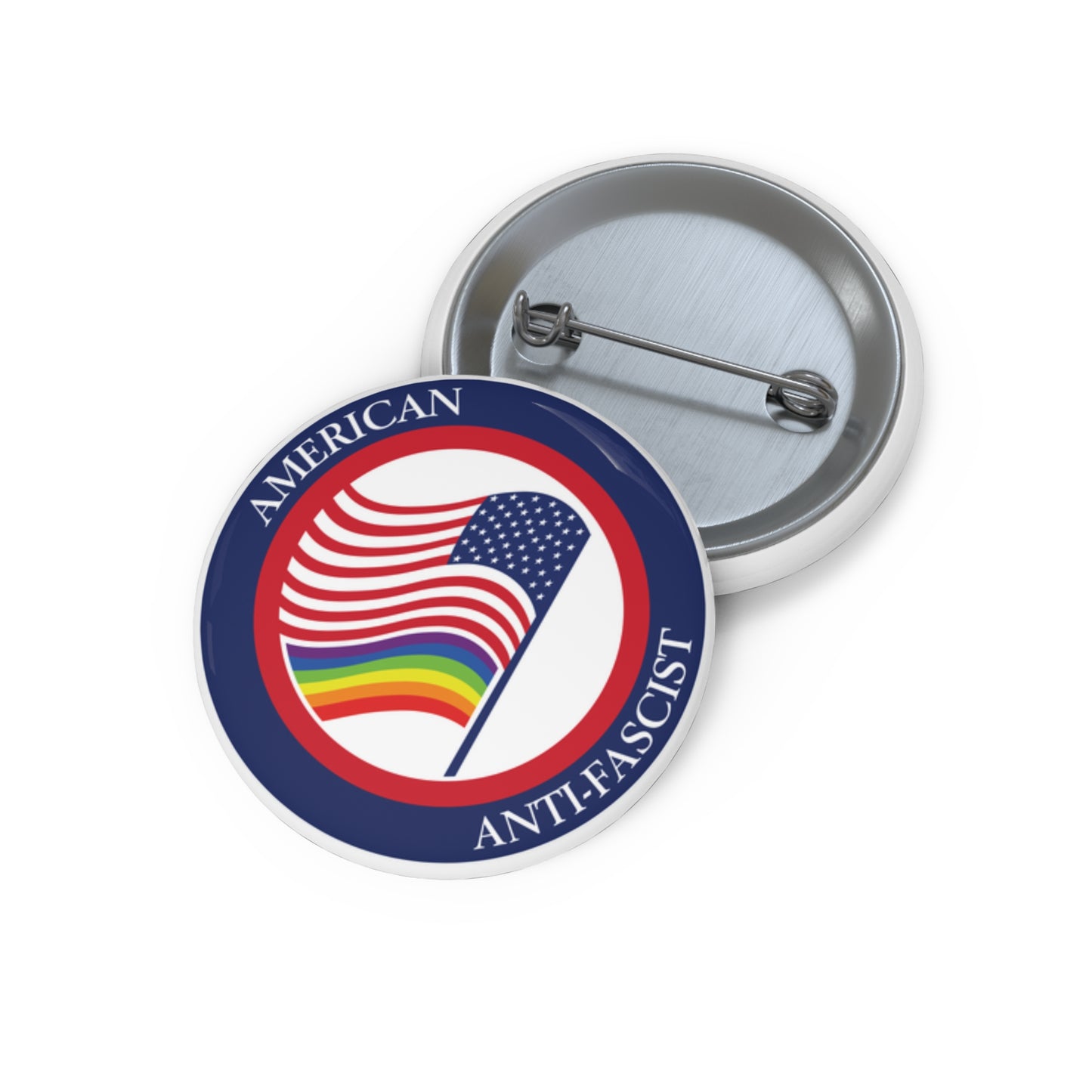 American Anti-Fascist Pin Button