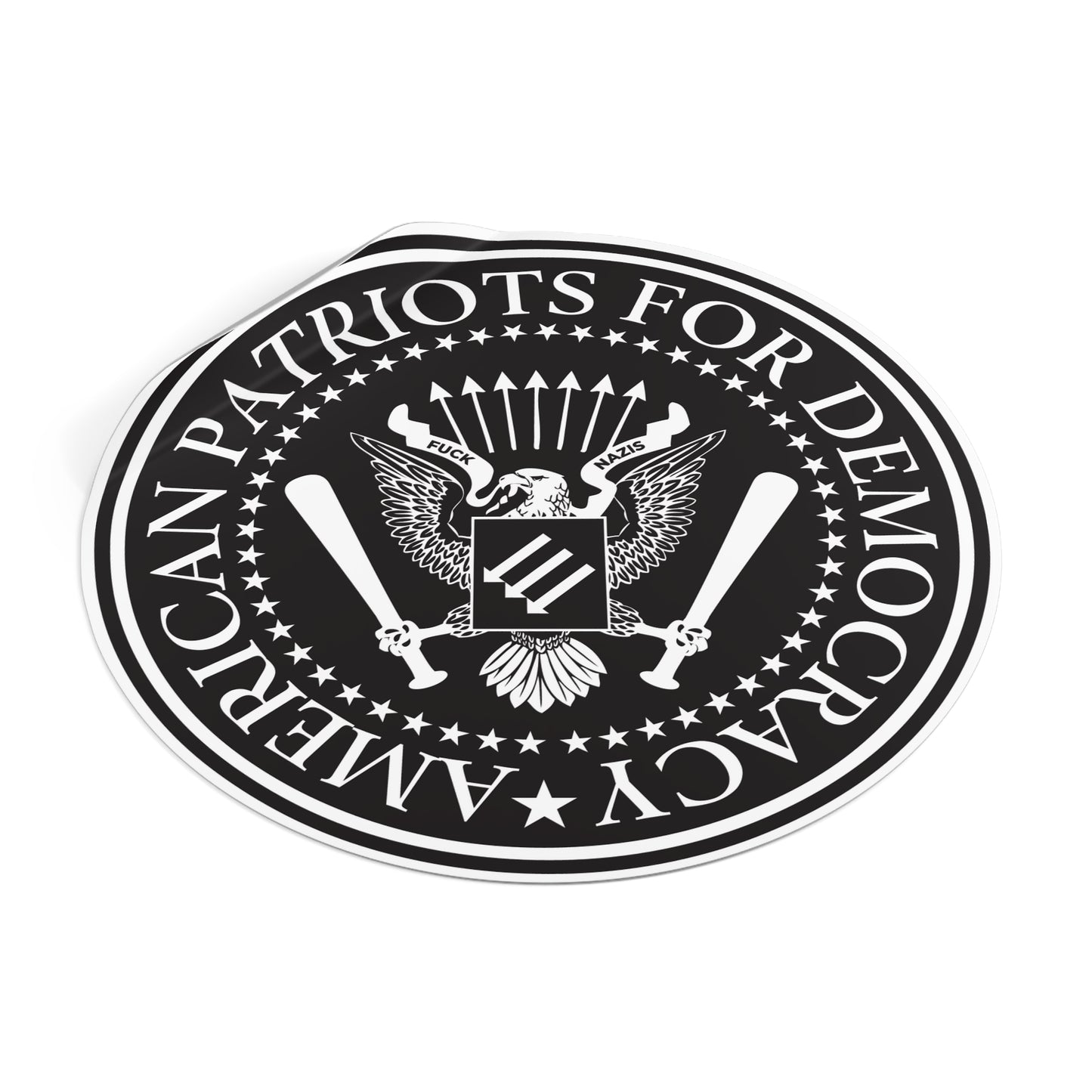 American Patriots For Democracy – Round Vinyl Sticker