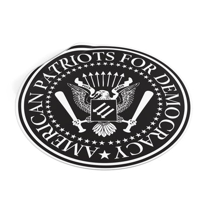American Patriots For Democracy – Round Vinyl Sticker