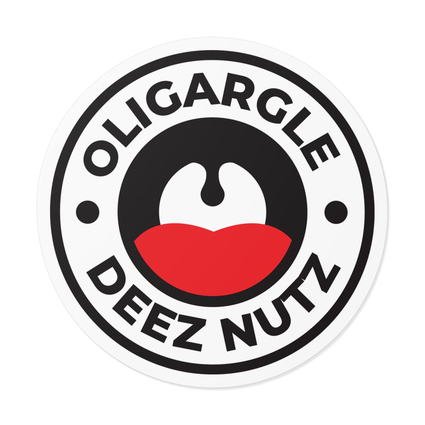 Oligargle Deez Nutz - Autocollants ronds en vinyle