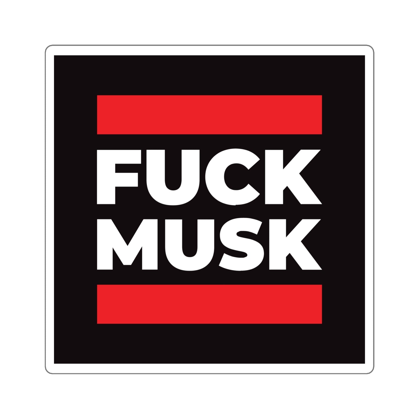 Fuck Musk - Square Stickers - Free Oppression