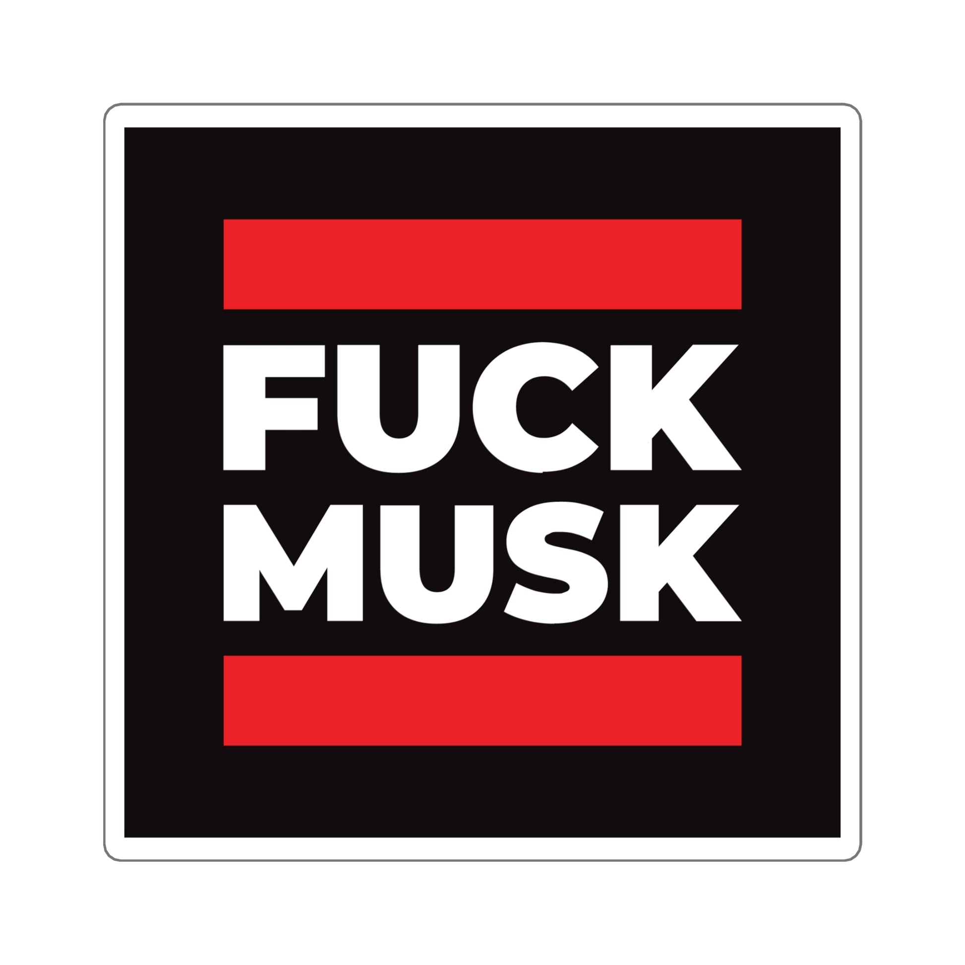Fuck Musk - Square Stickers - Free Oppression