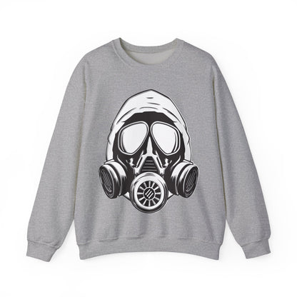 Hooded Antifa Gasmask Three Arrows - Sweatshirt