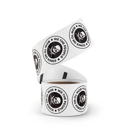We The People Bow To No Kings Round Sticker Label Rolls