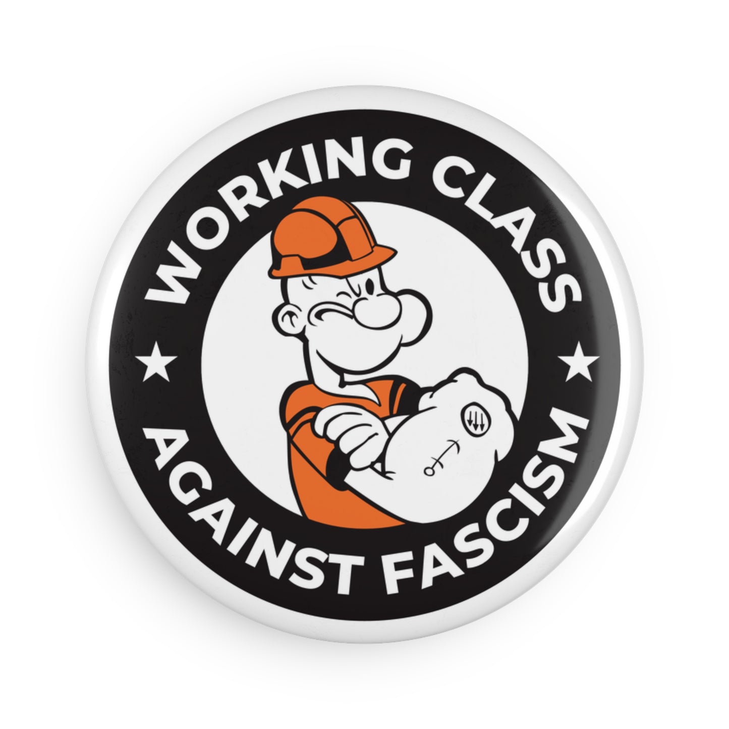 Working Class Against Fascism - Round Button Magnet