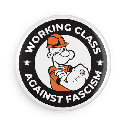 Working Class Against Fascism - Round Button Magnet