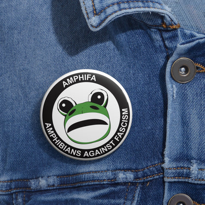 Amphifa Amphibians Against Fascism – Pin Button Portland Frog Protest Pin