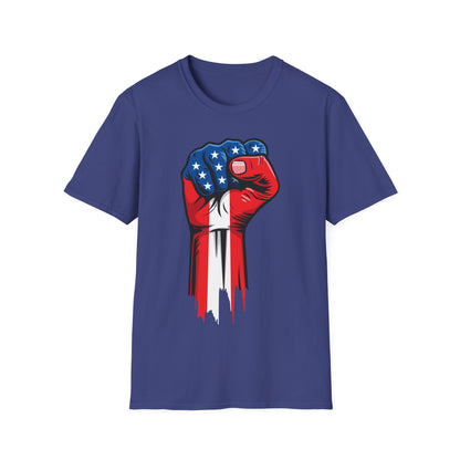 American Painted Hand – Patriotic Protest & Democracy T-Shirt