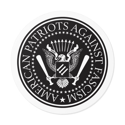 Patriotes américains contre le fascisme – Autocollants ronds en vinyle