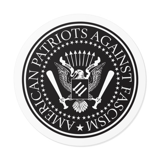 American Patriots Against Fascism - Round Vinyl Stickers