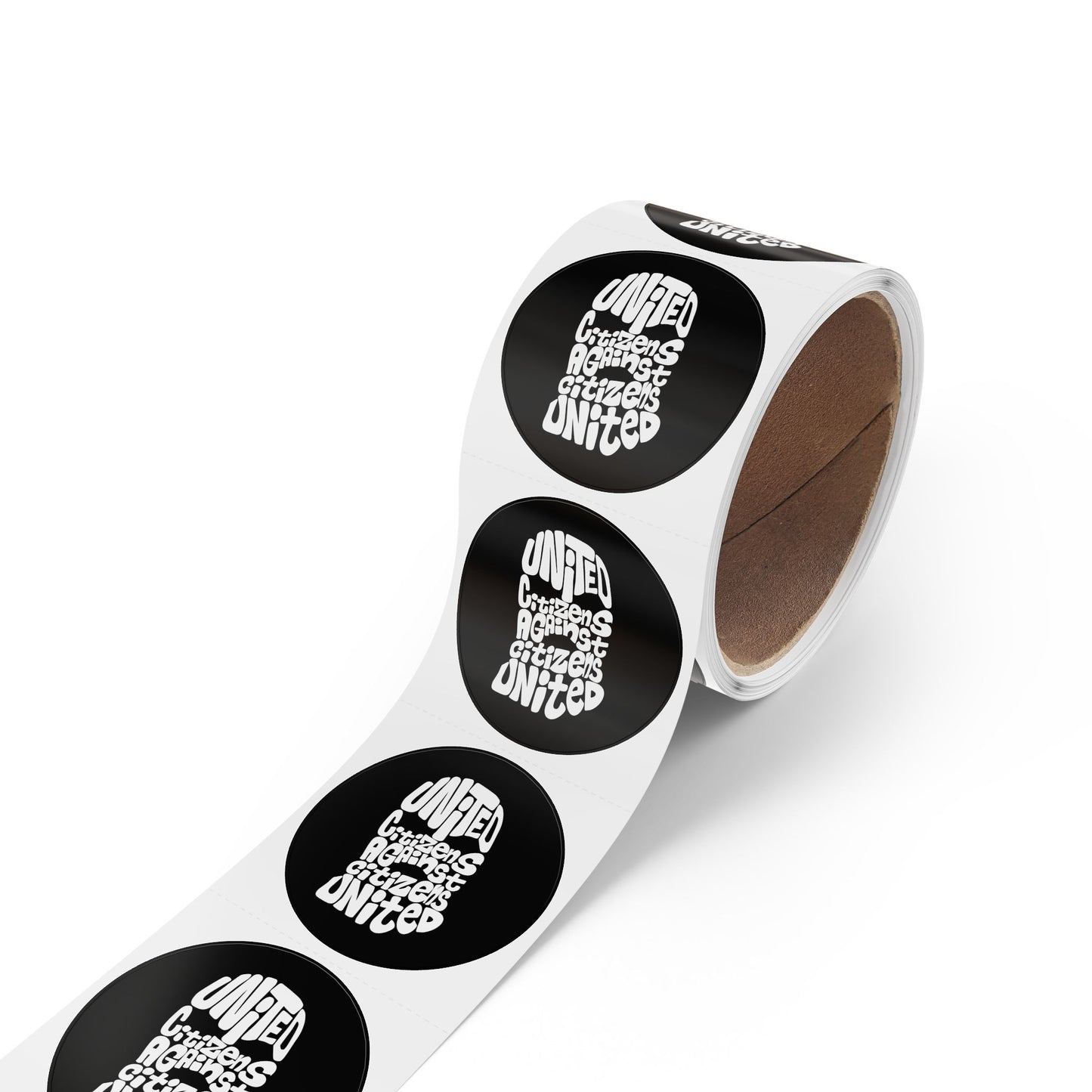 United Citizens Against Citizens United – Round Sticker Label Rolls - Anti Trump No Kings Protest Decal