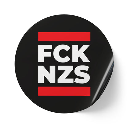 Rouleaux d'étiquettes autocollantes rondes FCK NZS