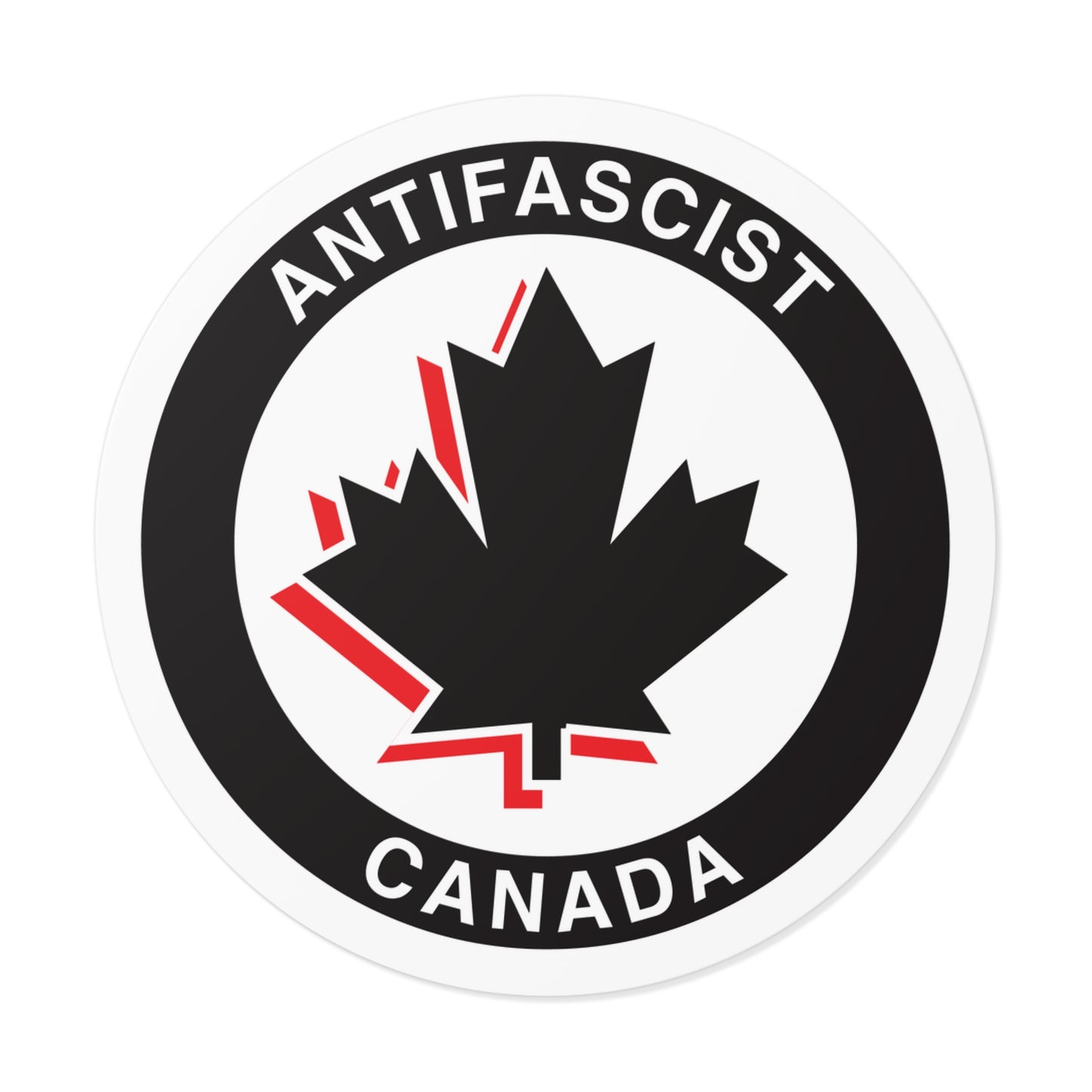 Antifascist Canada - Round Vinyl Stickers