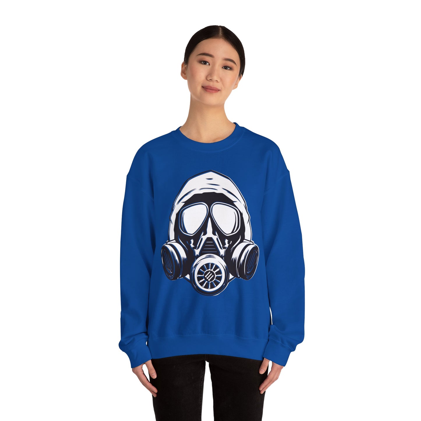 Hooded Antifa Gasmask Three Arrows - Sweatshirt