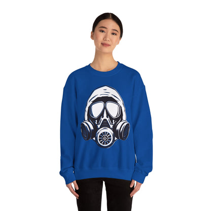 Hooded Antifa Gasmask Three Arrows - Sweatshirt