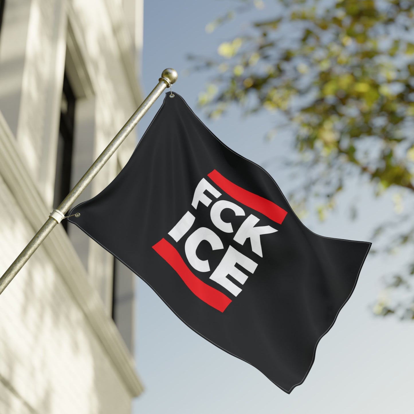 FCK ICE Flag — Immigrant Rights Protest Flag, Double-Sided