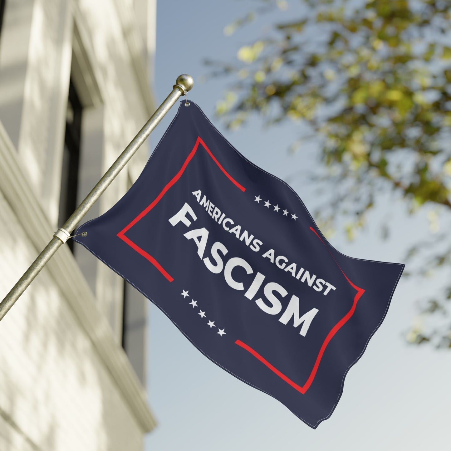 Anti-Fascist Americans – Double-Sided Flag Political Protest Banner