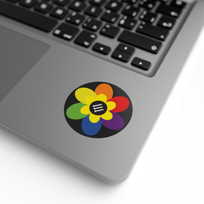 Flower Power Round Sticker Label Rolls