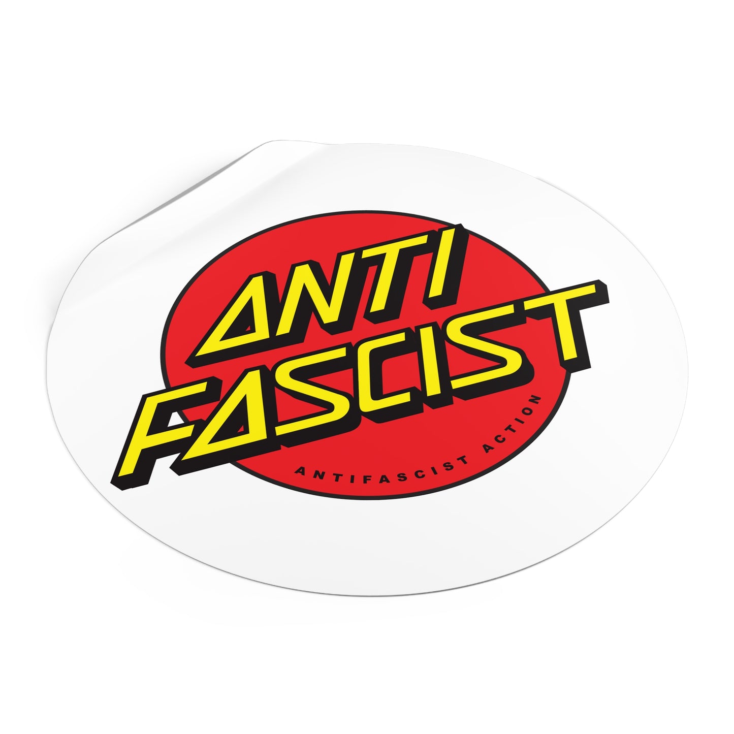 Antifascist Action – Round Vinyl Sticker