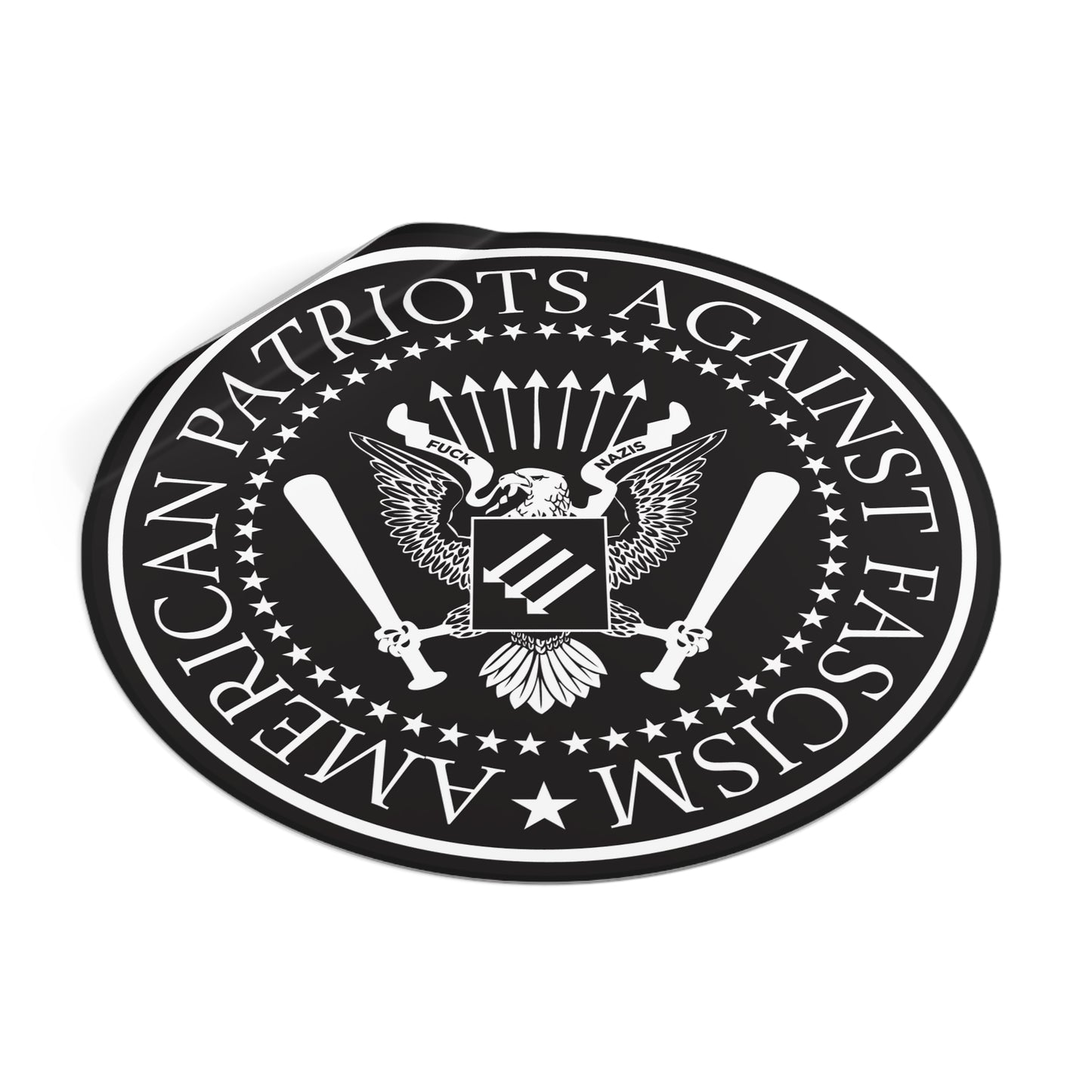 American Patriots Against Fascism – Round Vinyl Sticker