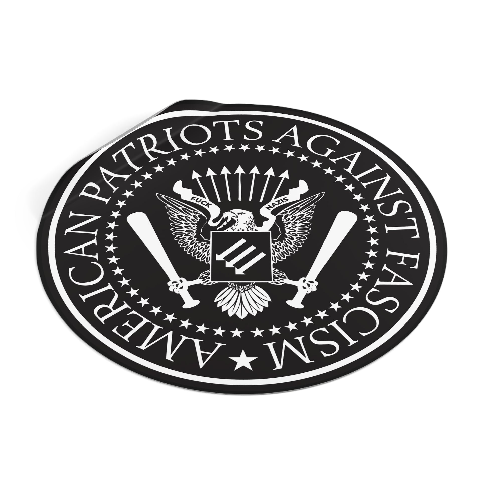 American Patriots Against Fascism – Round Vinyl Sticker
