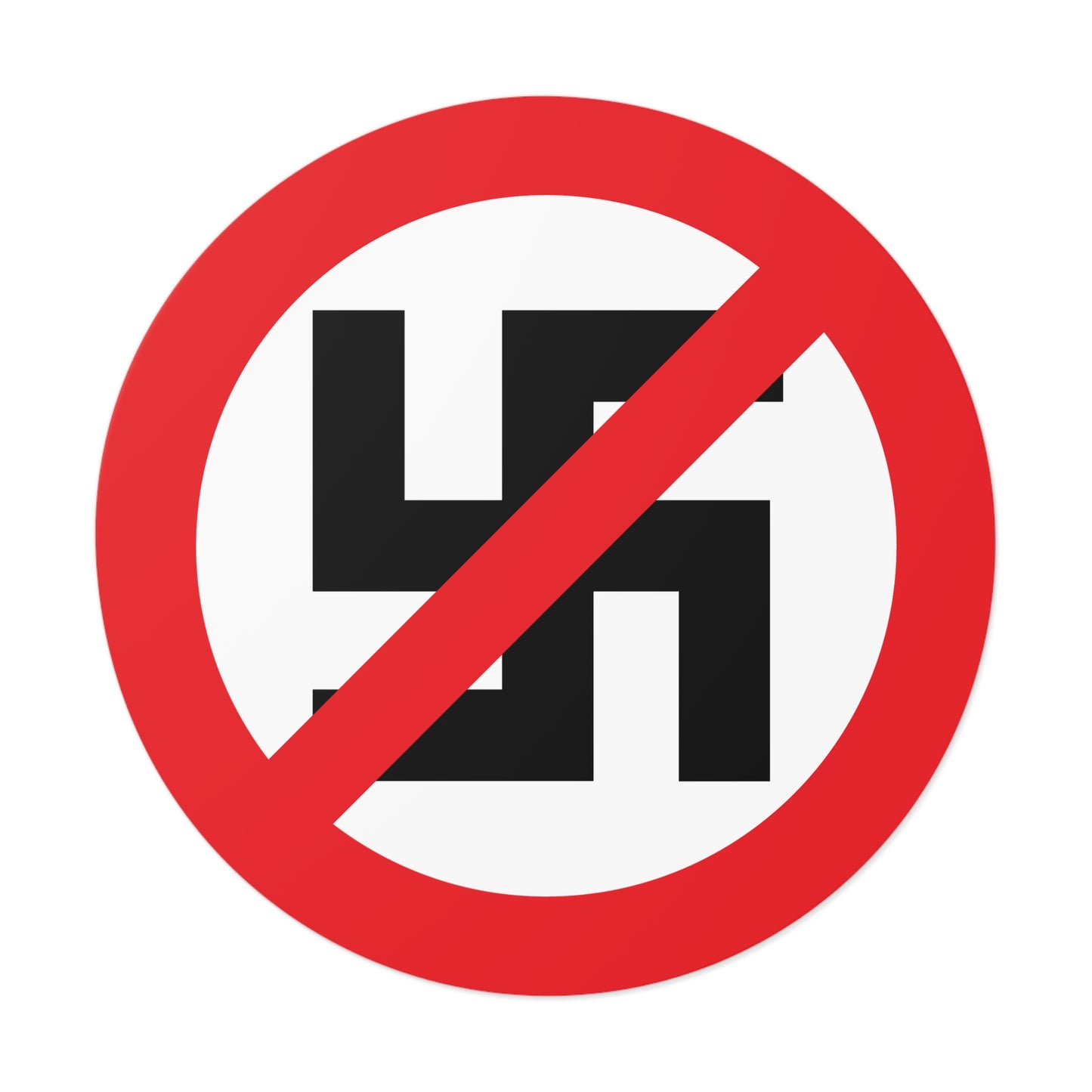 Anti-Nazi Vinyl Sticker – Round Weatherproof Political Decal for Activists – Anti-Fascist, Pro-Democracy Resistance Sticker for Cars, Laptops & More