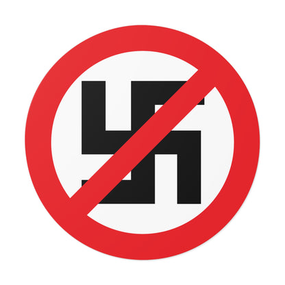 Anti-Nazi Vinyl Sticker – Round Weatherproof Political Decal for Activists – Anti-Fascist, Pro-Democracy Resistance Sticker for Cars, Laptops & More