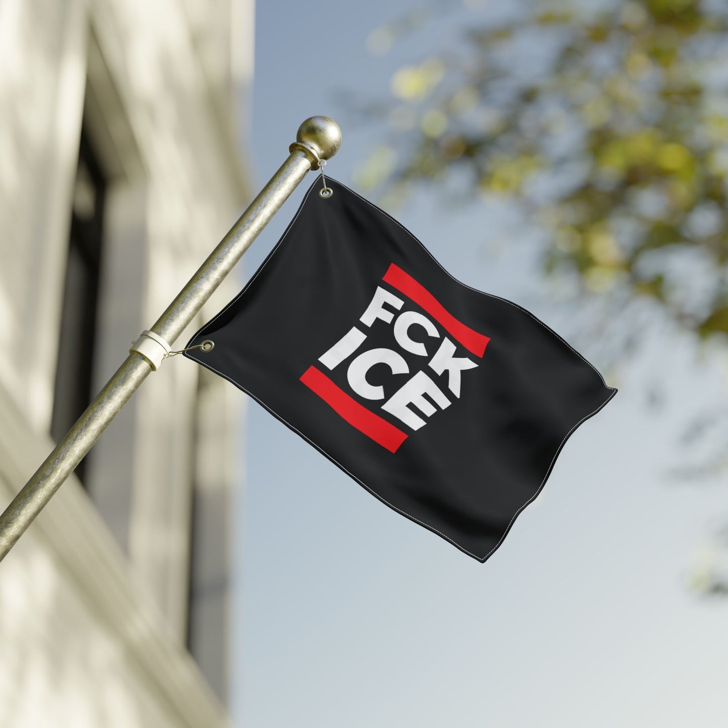 FCK ICE Flag — Immigrant Rights Protest Flag, Double-Sided