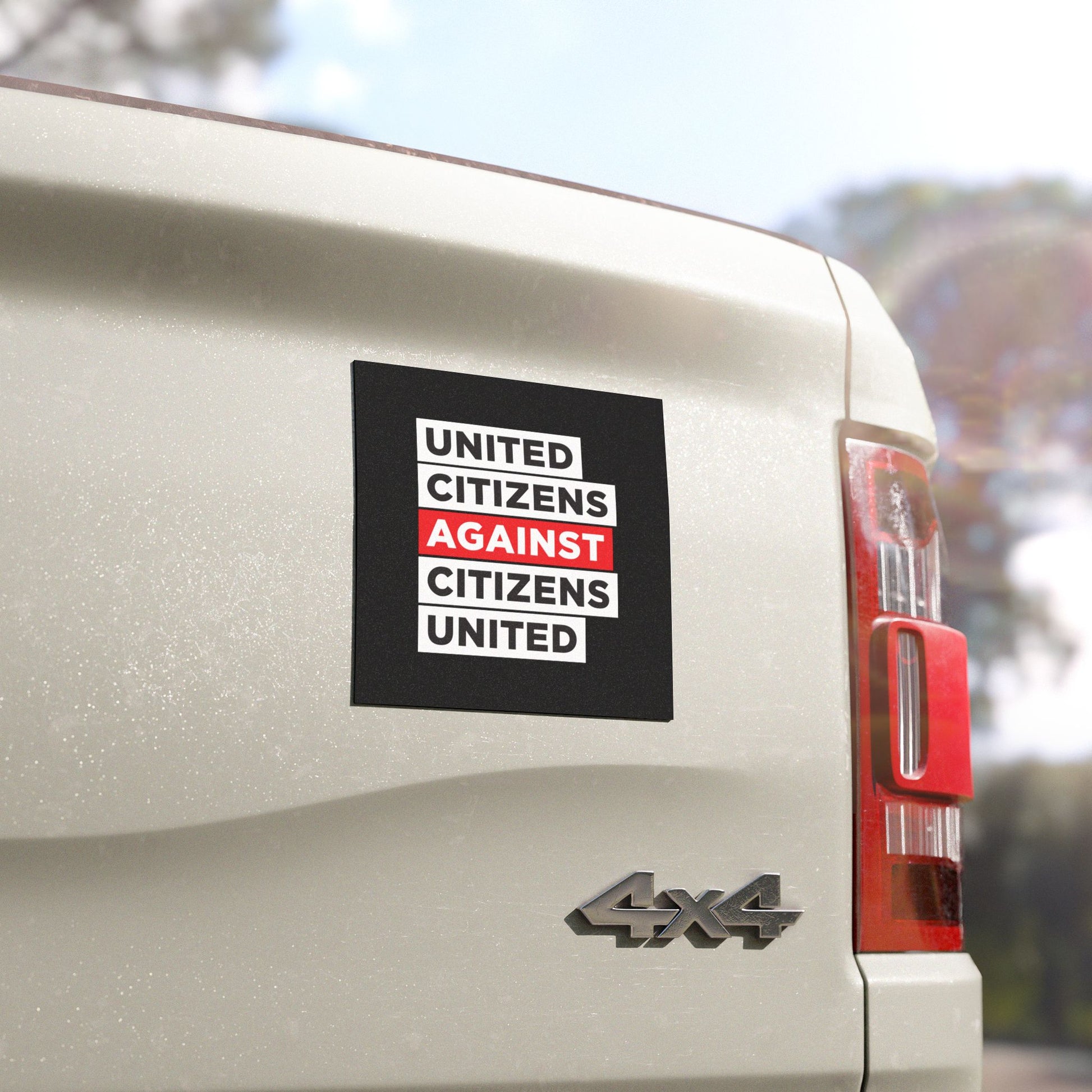 United Citizens Against Citizens United - Car Magnet - Free Oppression