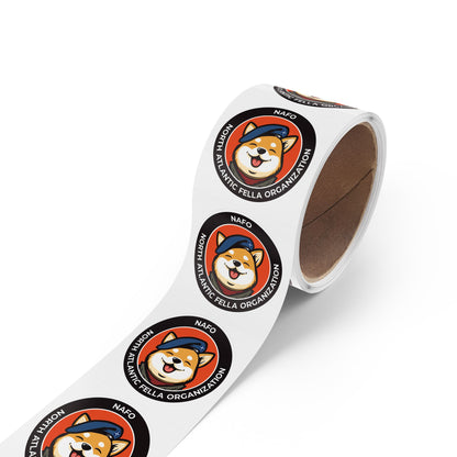 NAFO - North Atlantic Fella Organization - Round Vinyl Sticker Label Rolls - Anti Trump Protest "No Kings" Antifascist Decals