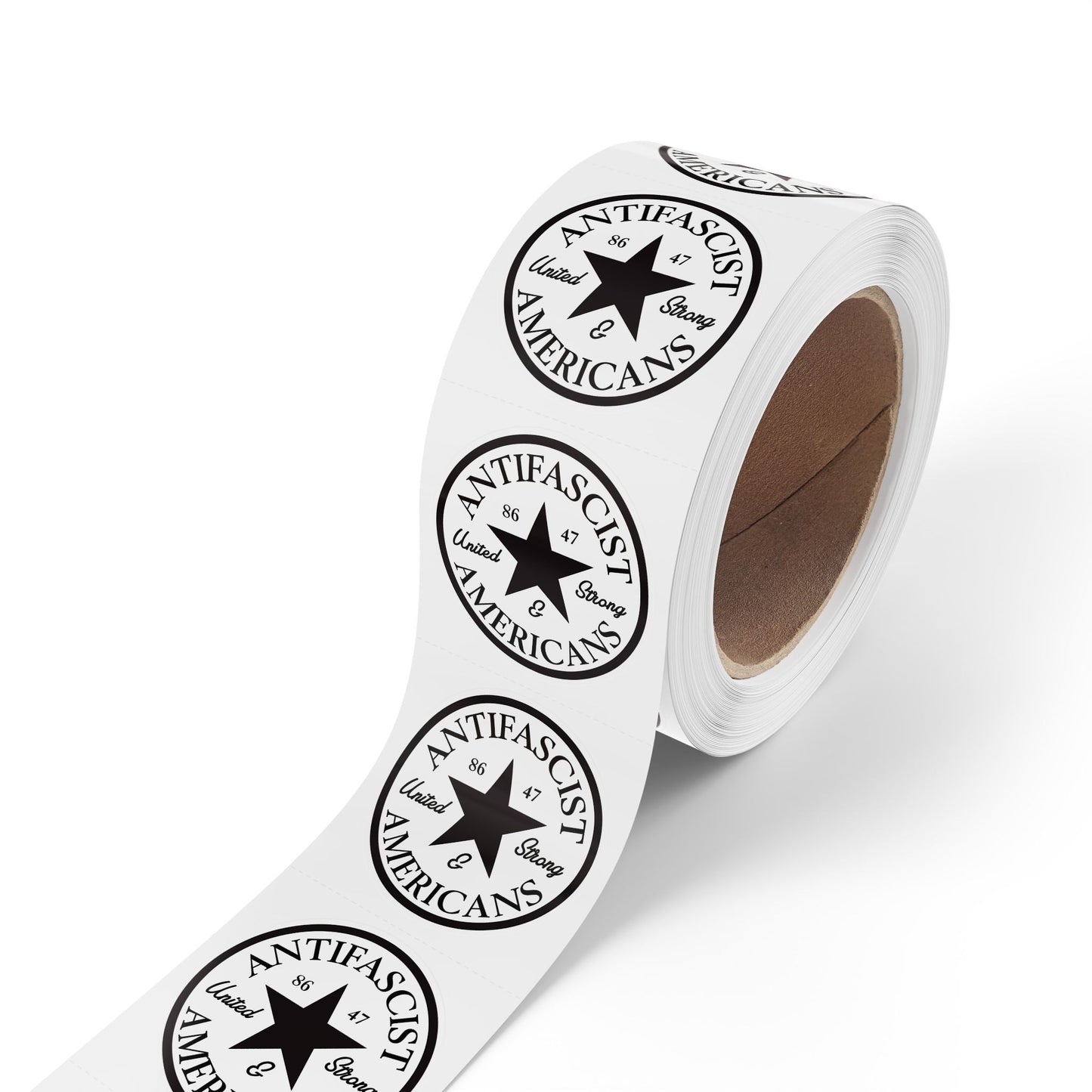 Antifascist Americans Round Sticker Label Rolls