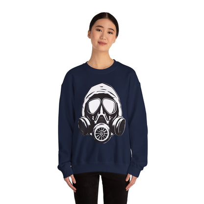 Hooded Antifa Gasmask Three Arrows - Sweatshirt