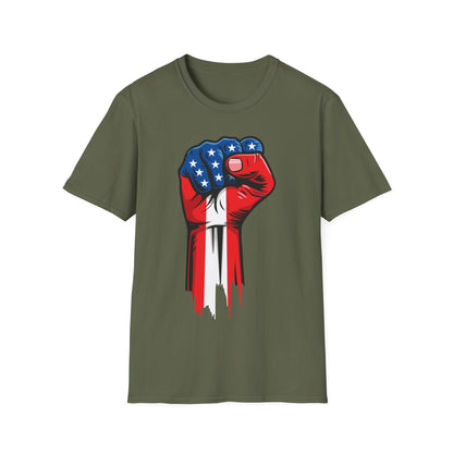 American Painted Hand – Patriotic Protest & Democracy T-Shirt