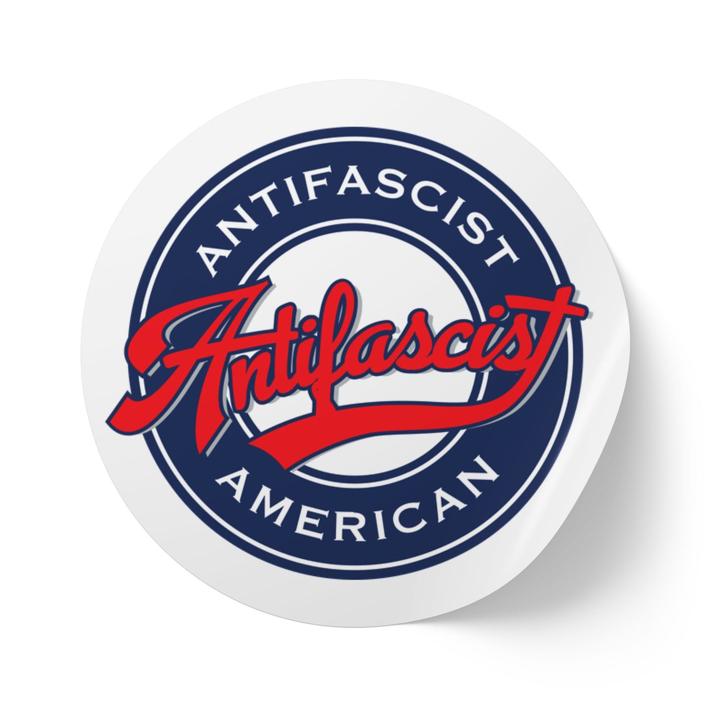 American Antifascist Round Sticker Label Rolls