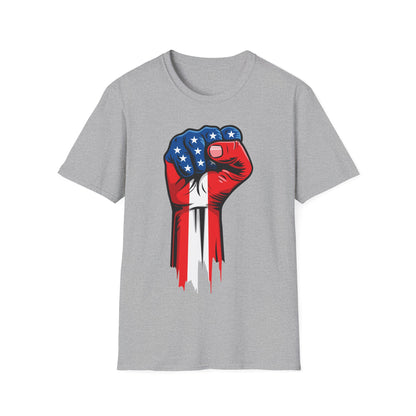 American Painted Hand – Patriotic Protest & Democracy T-Shirt