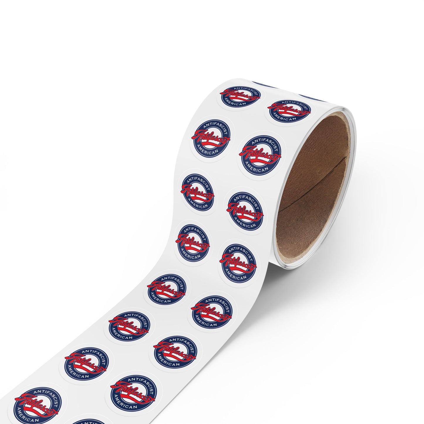 American Antifascist Round Sticker Label Rolls