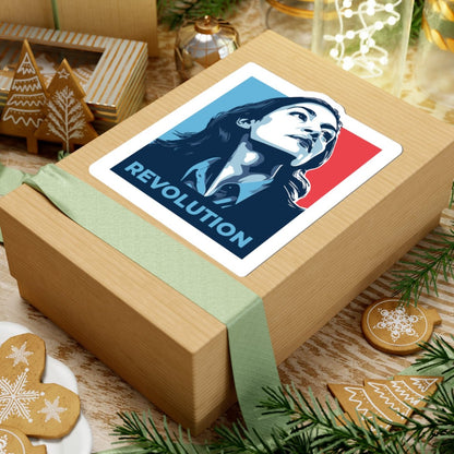 Free Oppression - Kiss - Cut Sticker - Alexandria Ocasio - Cortez AOC Revolution – Kiss - Cut Sticker